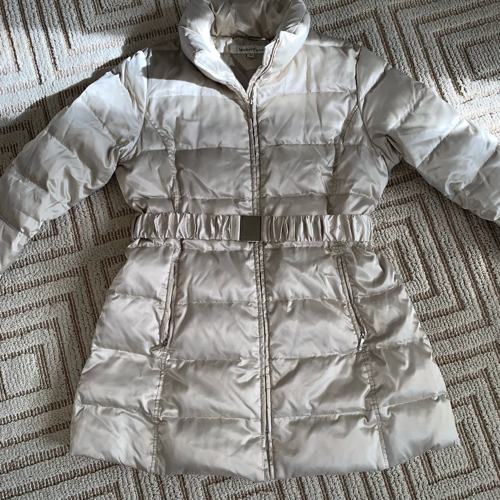 Women's Beige Puffer Jacket